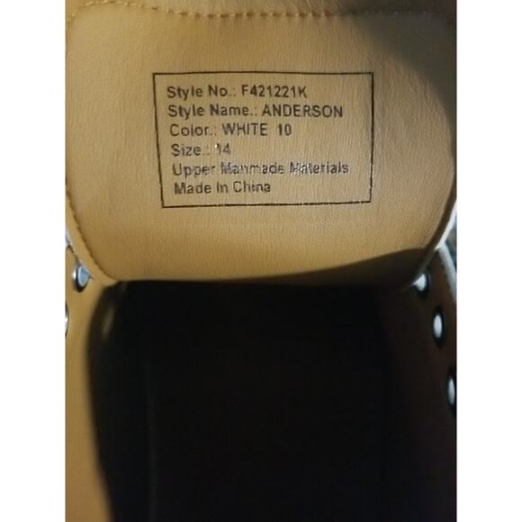 Faranzi Mens Anderson Lace Up Court Sneaker Tennis Shoes F421221K White Size 14 - Picture 6 of 6